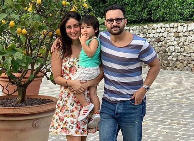 Saif Ali Khan, Kareena Kapoor Khan and little Taimur pose for a happy family frame in Pataudi palace