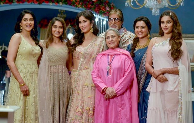 Amitabh Bachchan shares a photo with Katrina Kaif, Jaya Bachchan, Manju Warrier, Regina Cassandra, Reba Monica John and Nidhi Agerwal