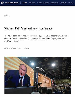 Vladimir Putin Press Conference 2019,