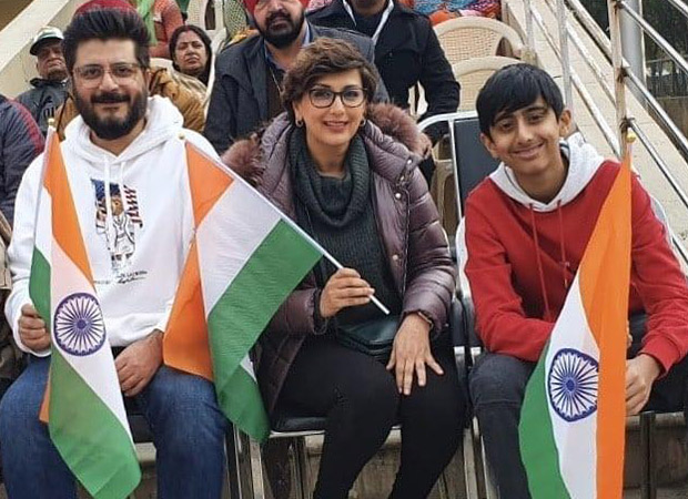 On New Year, Sonali Bendre, Goldie Behl and son Ranveer visit Wagah border
