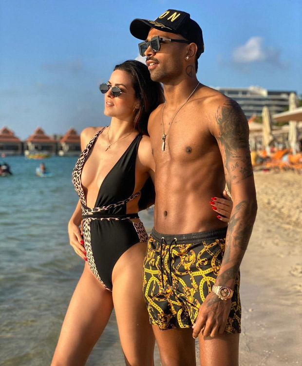 Natasa Stankovic stuns in a black bikini in her throwback picture with beau Hardik Pandya