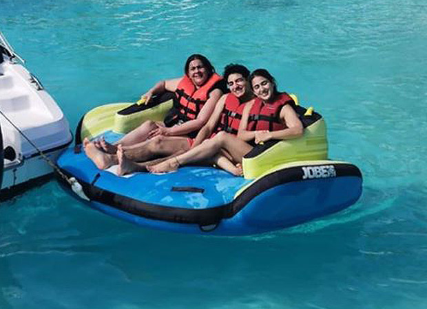 Sara Ali Khan is all smiles as she enjoys in Maldives with Ibrahim Ali Khan and Amrita Singh; see pics