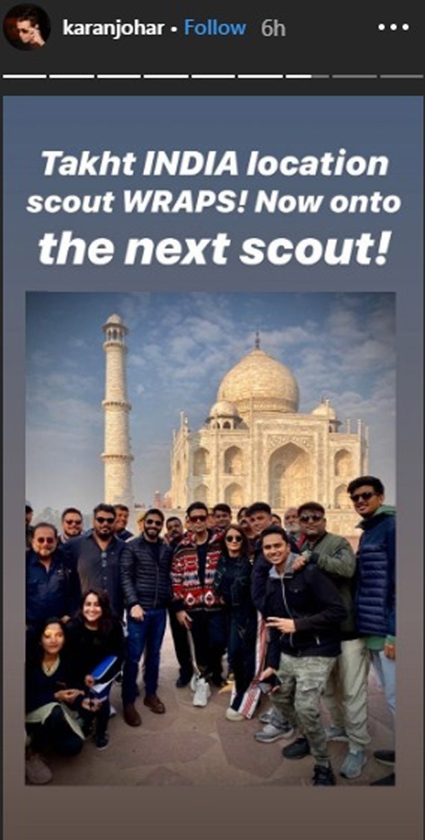 Takht: Karan Johar and team wrap location scouting in India