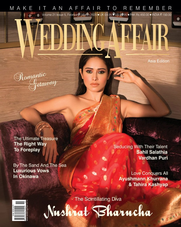 Nushrat Bharucha is saree-clad scintillating diva on the cover of Wedding Affair