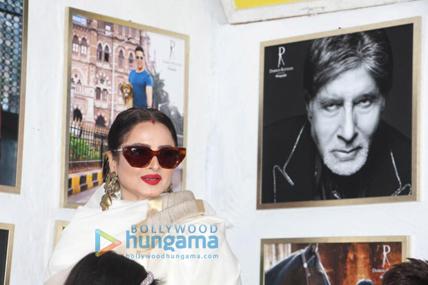 Rekha on posing next to Amitabh Bachchan’s picture – “Yahan danger zone hai” 