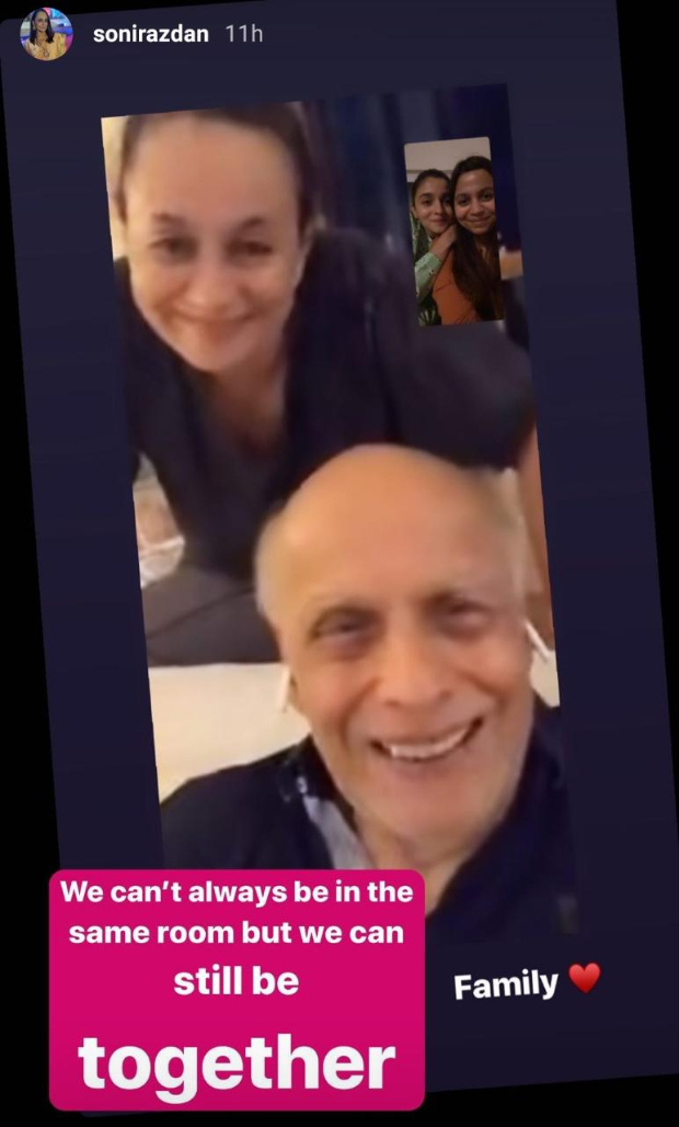 Alia Bhatt and Shaheen Bhatt find a way to spend time with parents Mahesh Bhatt and Soni Razdan amid Coronavirus scare 