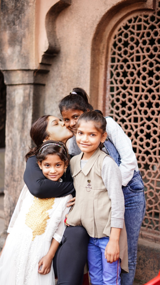 Bhumi Pednekar gives kids from an orphanage a tour of Durgavati sets