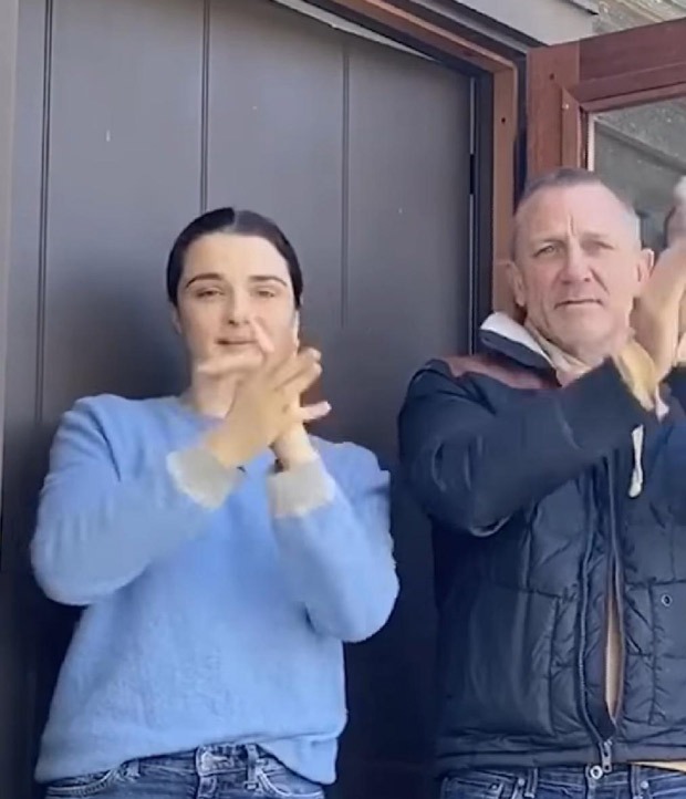 Daniel Craig, Rachel Weisz and James Bond team clap for health care workers amid the coronavirus pandemic  