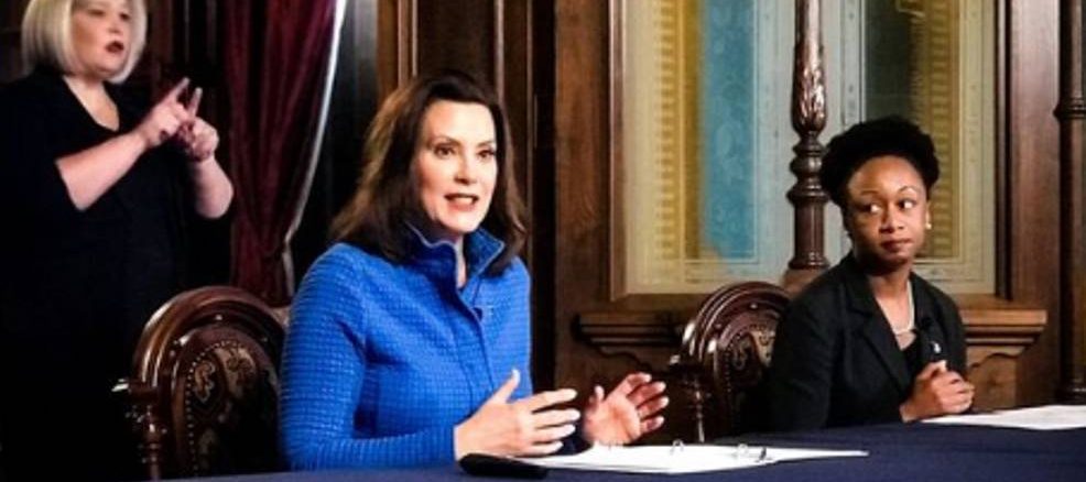 Michigan Protest Gretchen Whitmer’s Nazi confederate Flags,