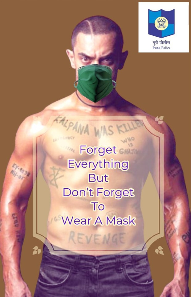 Pune Police uses Aamir Khan's Ghajini photo to urge citizens to wear face masks amid Coronavirus pandemic