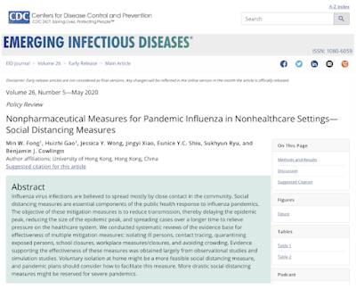 Effectiveness Social Distancing Pandemic Viral Transmission,