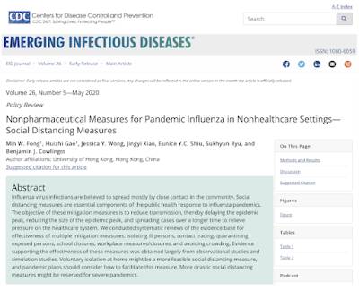 Effectiveness Social Distancing Pandemic Viral Transmission,