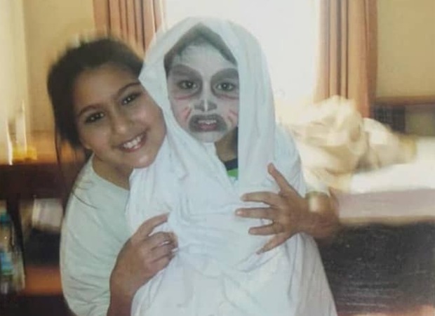 Sara Ali Khan shares a spooky picture with Ibrahim Ali Khan in his Halloween costume from their childhood