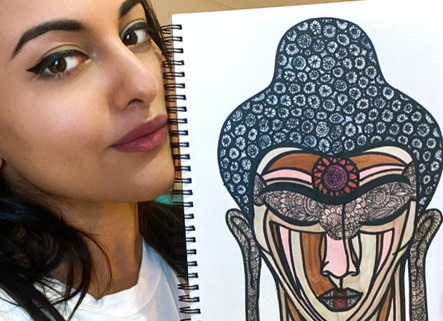 sonakshi sinha sketches ‘the enlightened one’, shares video