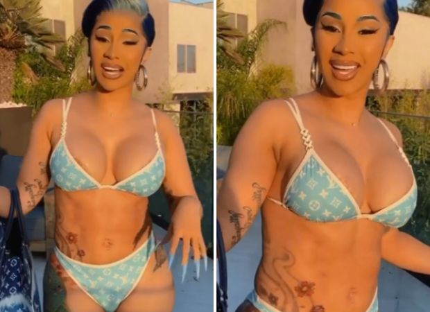 Cardi B shows off her bikini body after netizens accuse her of photoshopping her photos