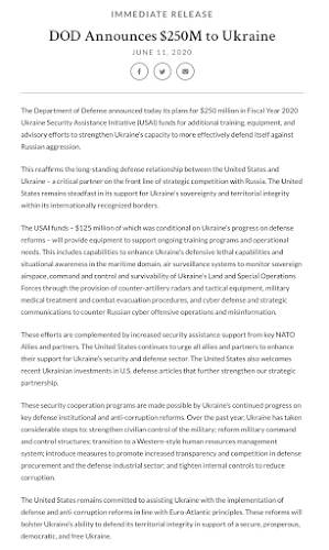 Washington's Latest Aid ukraine,