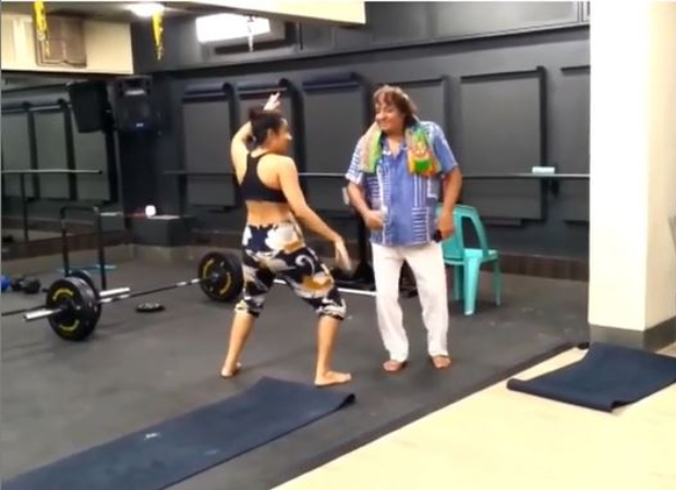 Watch: Veteran actor Ranjeet tries to match up with his daughter as they dance to Mehbooba
