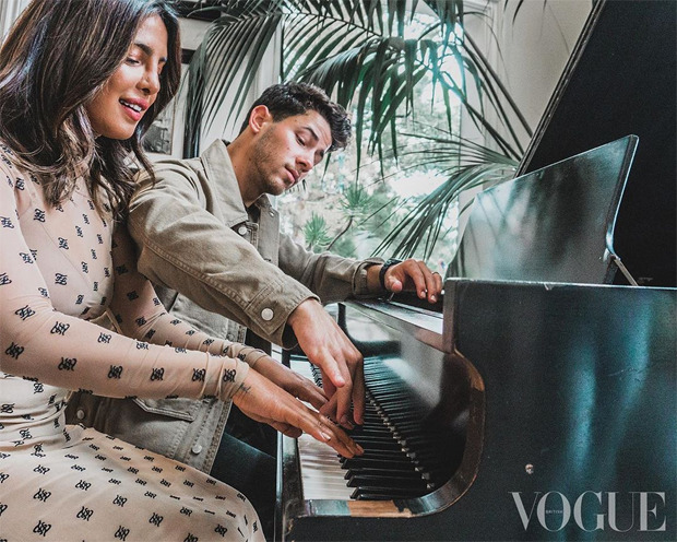 Priyanka Chopra learning to play piano from Nick Jonas as they share their quarantine life in August issue of British Vogue