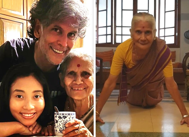 Milind Soman shares video of 81-year-old mother doing push ups; netizens call her a ‘rockstar’