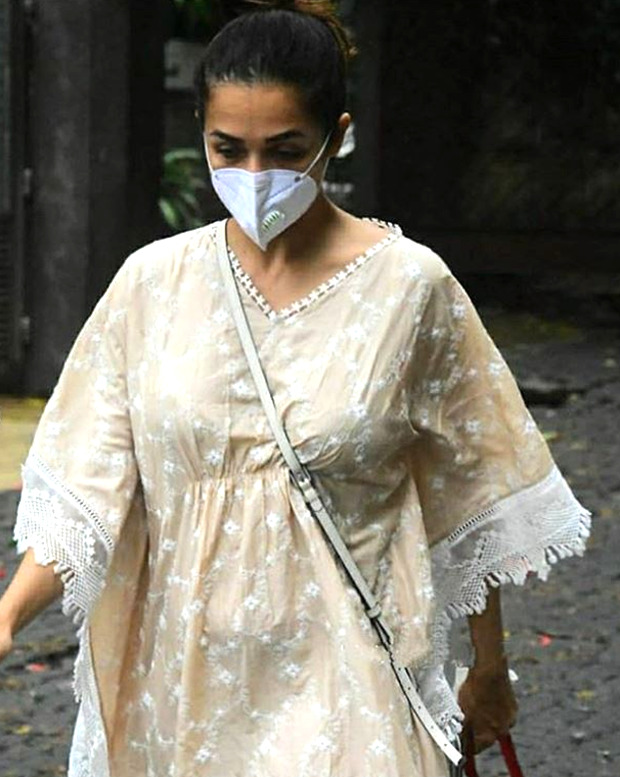 IN PICS: Malaika Arora steps out for a walk with her pet dog Casper