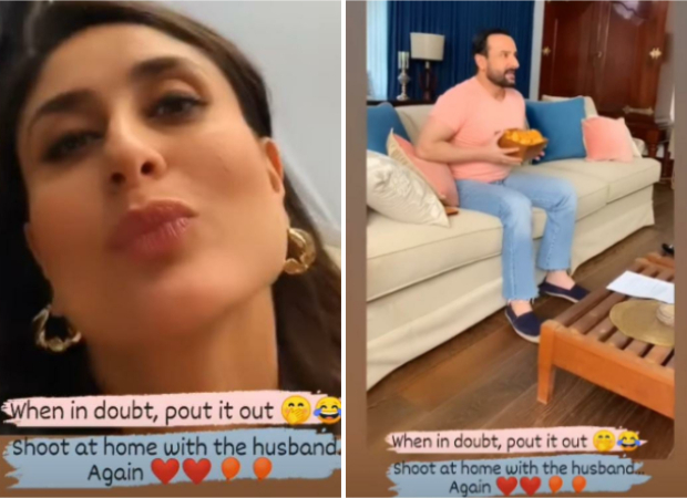 Kareena Kapoor Khan shares behind-the-scenes photos with Saif Ali Khan as they shoot from home