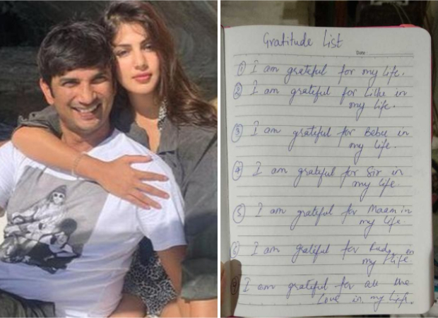 Rhea Chakraborty shares Sushant Singh Rajput’s gratitude list, says that is the only property of his she possesses