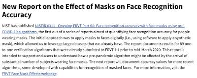 Facial Recognition Masking COVID-19 Unintended Consequence,