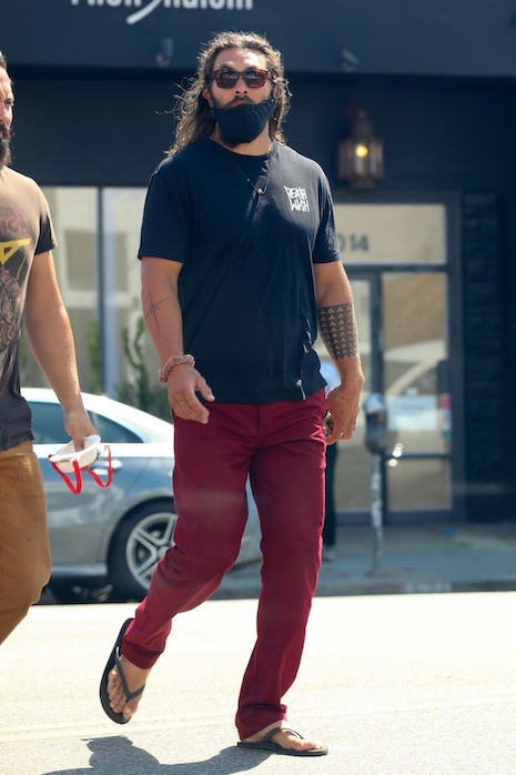 jason momoa turns heads on melrose avenue