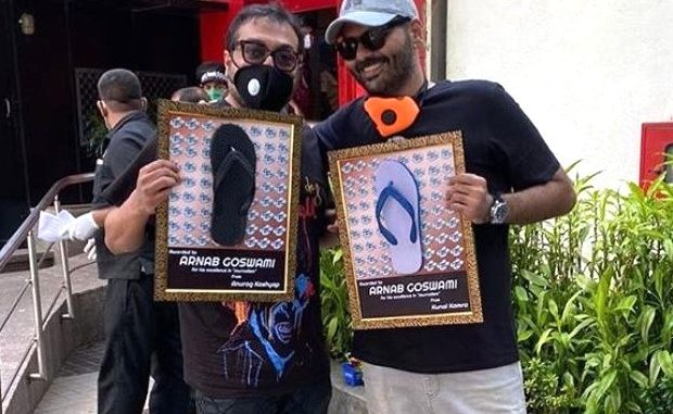 WhatsApp-Image-2020-09-10-at-5.43.18-PM anurag kashyap and kunal kamra pose outside arnab goswami’s republic tv office