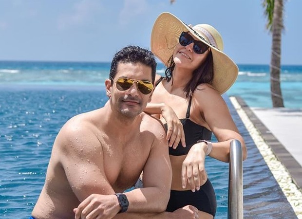 Angad Bedi and Neha Dhupia put on their best swim suits and smiles as they go vacationing in Maldives