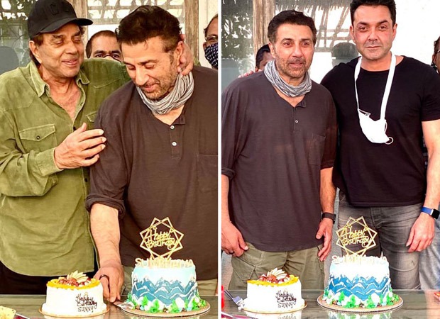 Dharmendra shares photos from Sunny Deol's 64th birthday celebrations with Bobby & Karan Deol 