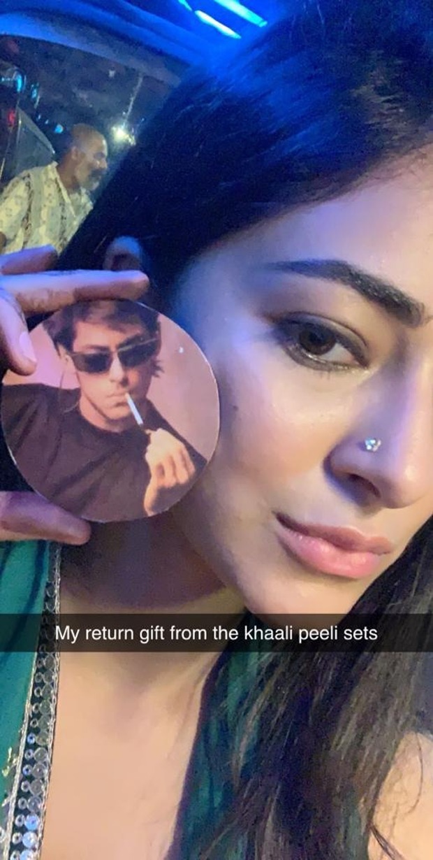 Ananya Panday has taken this as memorabilia from the sets of Khaali Peeli and it has a Salman Khan and Karisma Kapoor connection