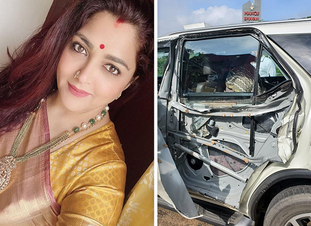 khushbu sundar met with an accident after a tanker hit her car; escapes unhurt