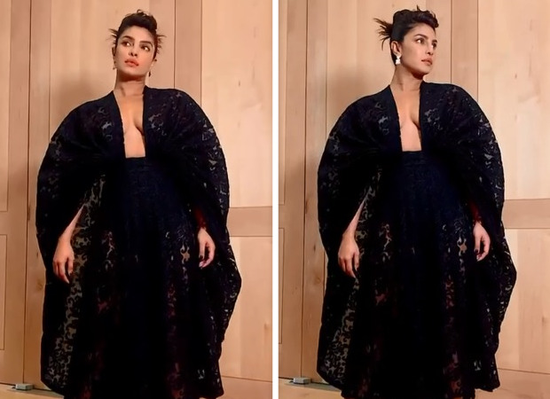 Priyanka Chopra makes expensive statement with a plunging neckline top and sheer skirt from Emilia Wickstead’s Fall - Winter 2020 collection