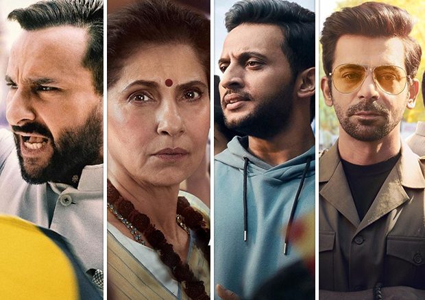 saif ali khan, dimple kapadia, mohd. zeeshan ayyub and sunil grover look powerful in posters of amazon prime video’s tandav