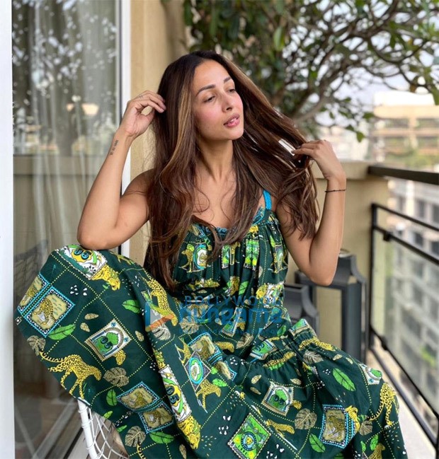 malaika arora’s green printed maxi dress is affordable and perfect for your brunch date