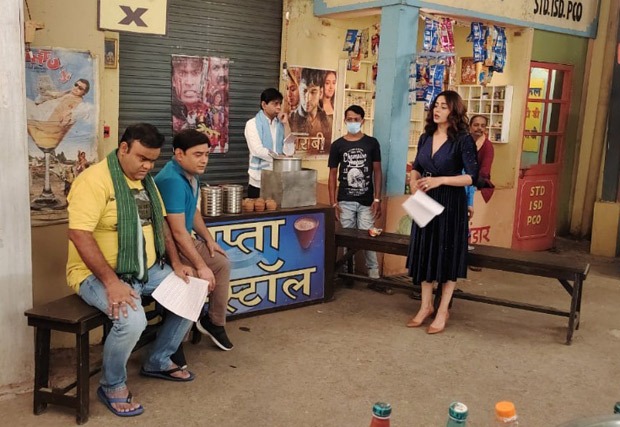 From The Sets Nehha Pendse begins shooting for her part in Bhabhiji Ghar Par Hain