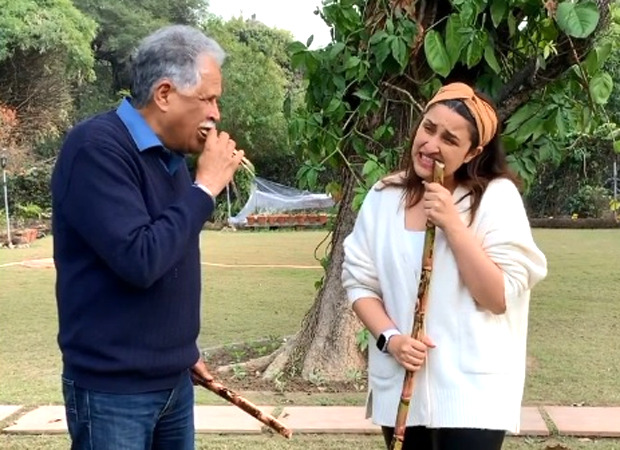 Parineeti Chopra learns how to eat sugarcane from her father in this video 