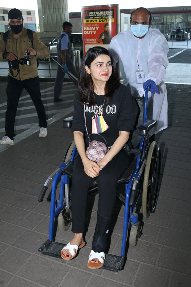 PICTURES Here’s the reason why Prachi Desai was spotted in a wheelchair at the airport