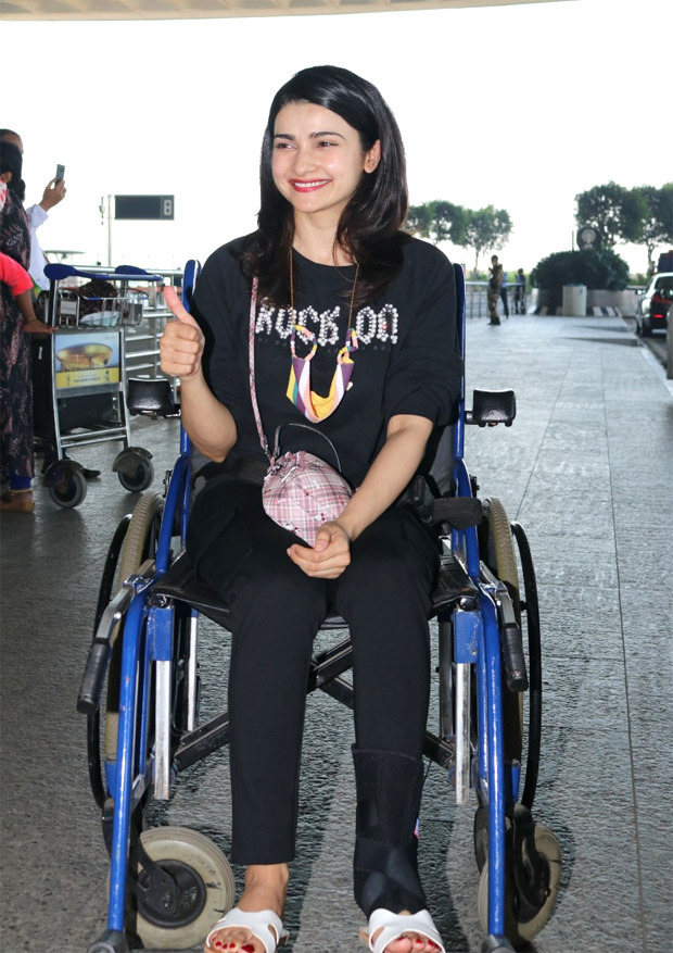 PICTURES Here’s the reason why Prachi Desai was spotted in a wheelchair at the airport