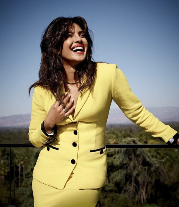 priyanka chopra is all about the yellow powersuit during the white tiger promos