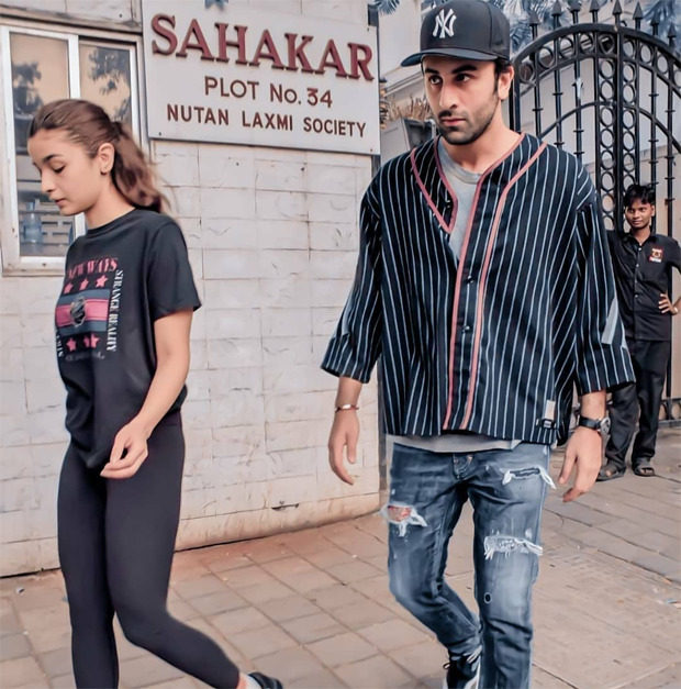 ranbir kapoor and alia bhatt sport casual attires as they step out together