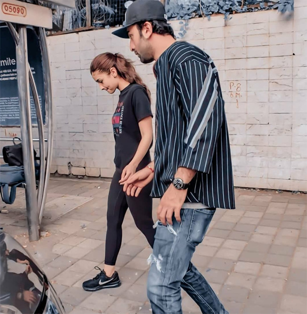 ranbir kapoor and alia bhatt sport casual attires as they step out together