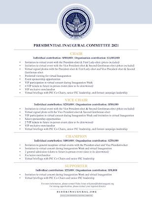 Funding Joe Biden Inauguration