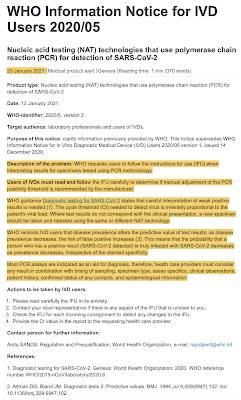 The World Health Organization RT-PCR Tests Asymptomatic Cases