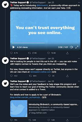Twitter's Birdwatch Promoting Controlling Narrative