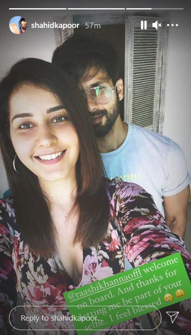 shahid kapoor welcomes raashi khanna on board raj and dk’s web series