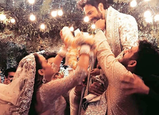 Inside pics: From Varun Dhawan's entry on a bike to the varmala ceremony; check out picture from Varun and Natasha Dalal's wedding