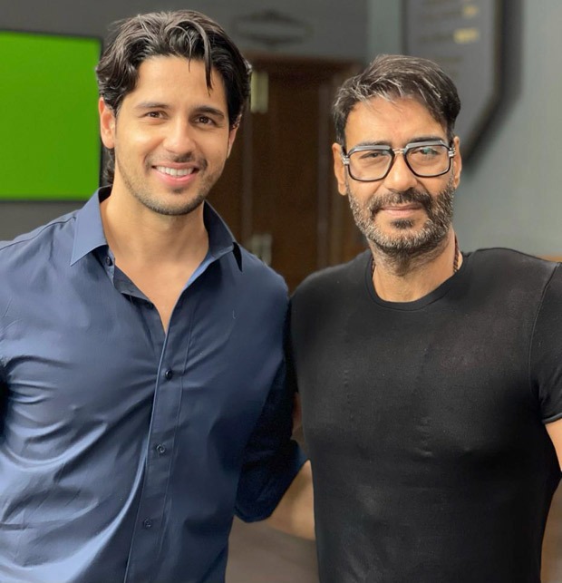 sidharth malhotra meets ajay devgn on the sets of mayday