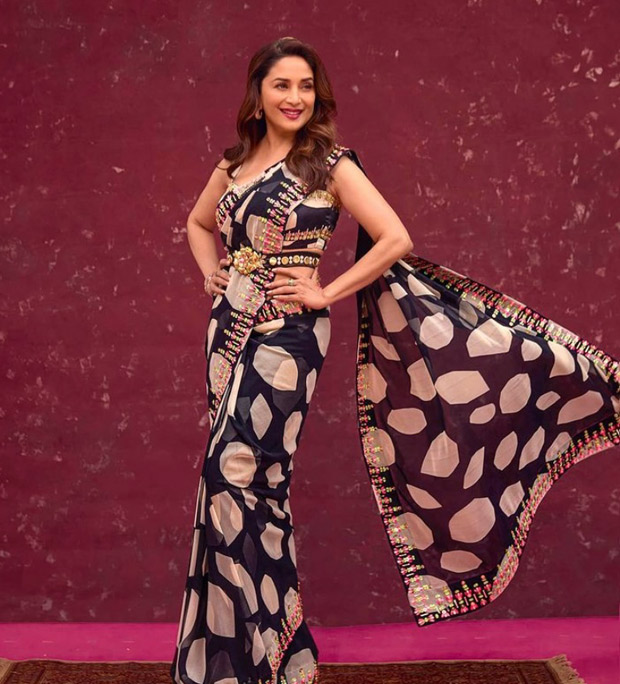 Madhuri Dixit looks radiant and graceful in Rs. 72,800 georgette saree as she kicks off new season of Dance Deewane